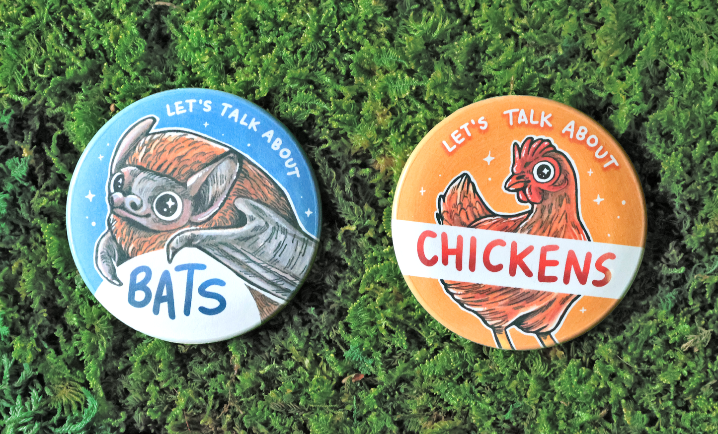 Let's Talk About Animals Biodegradable Button Badges