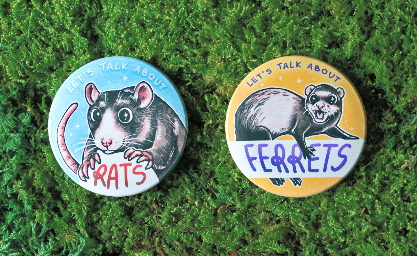 Let's Talk About Animals Biodegradable Button Badges