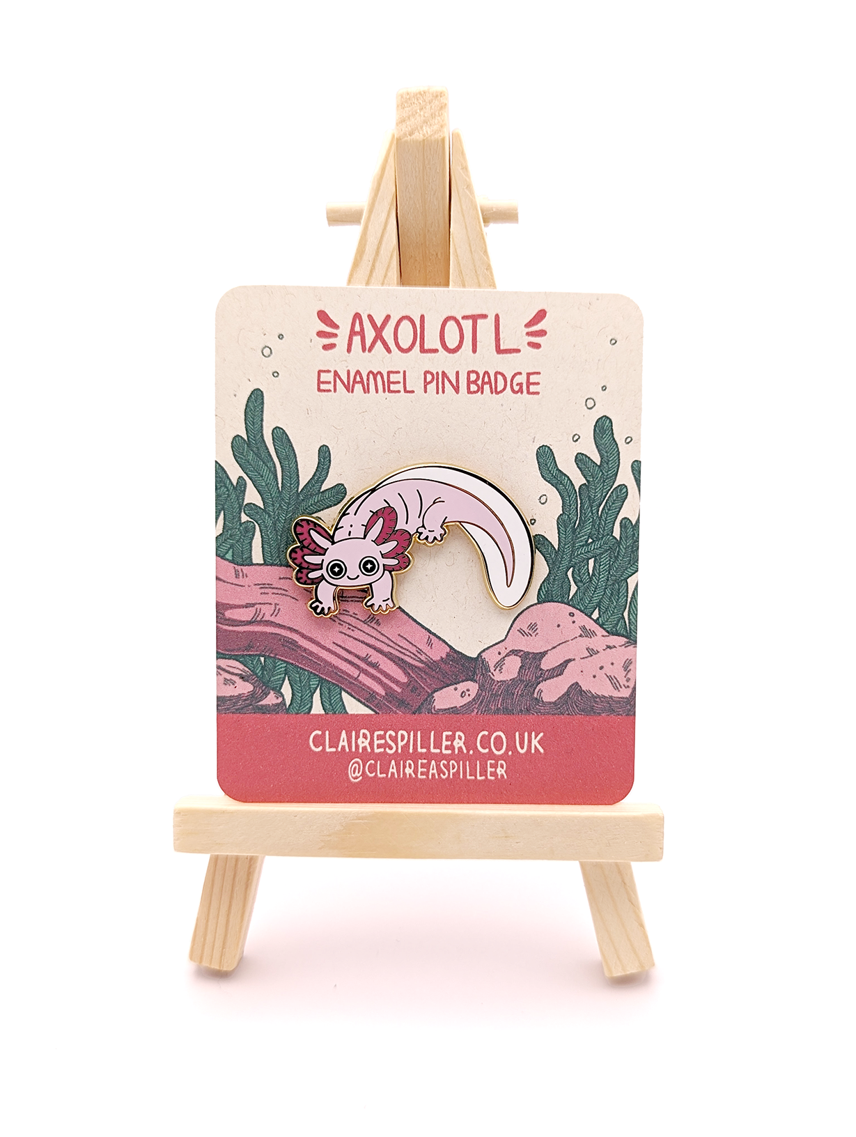 Axolotl Enamel Pin