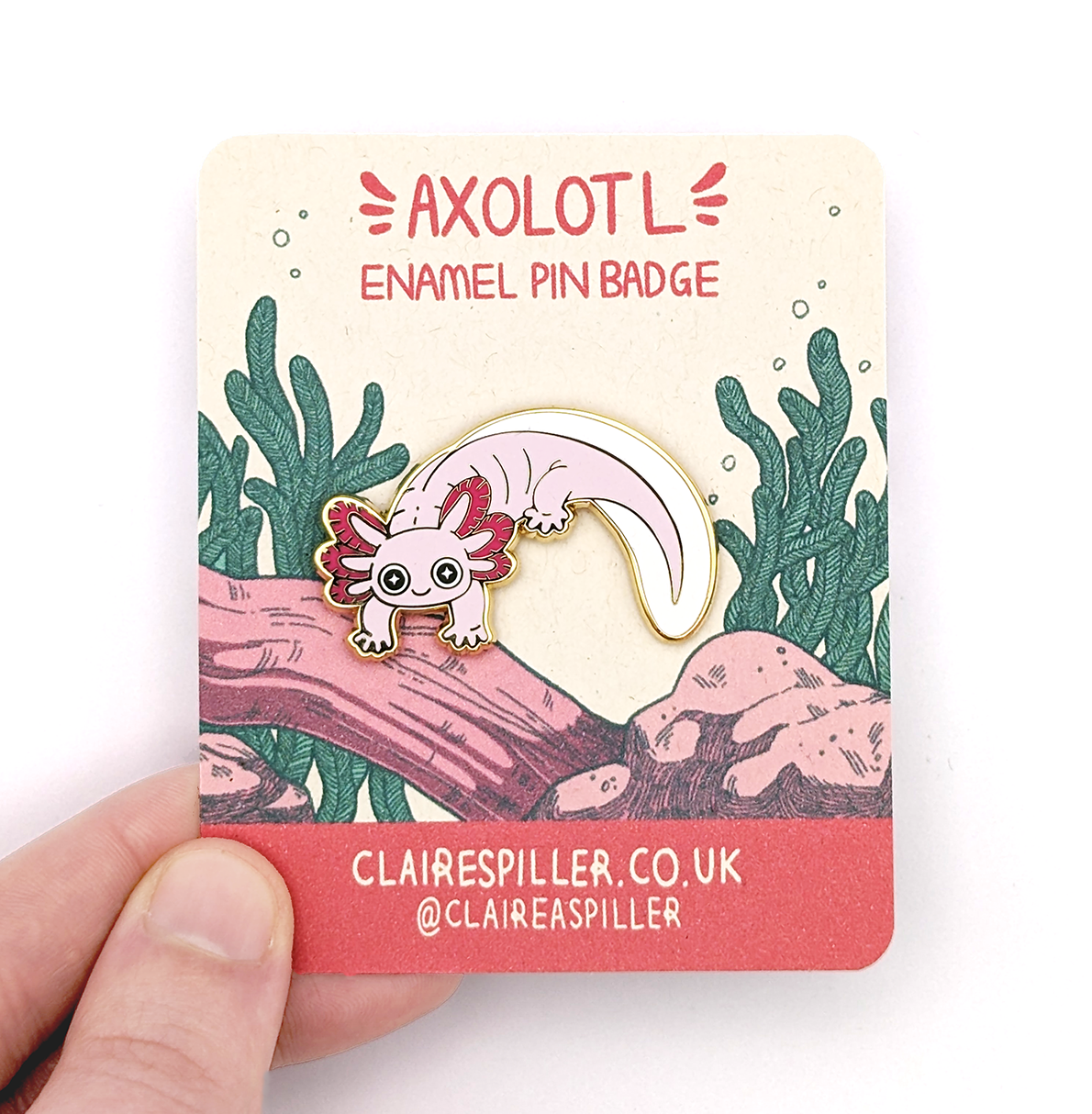 Axolotl Enamel Pin