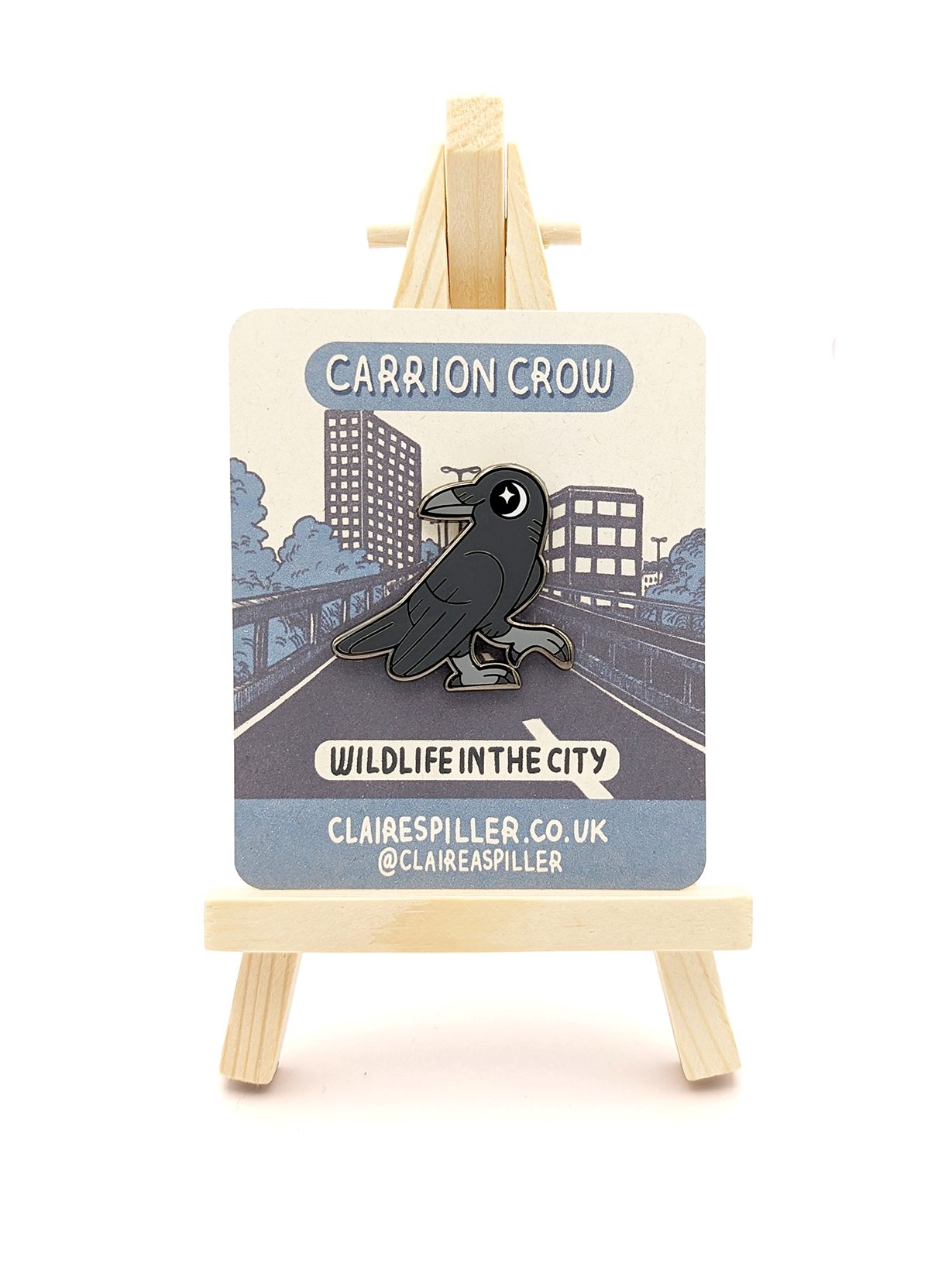 Carrion Crow Enamel Pin