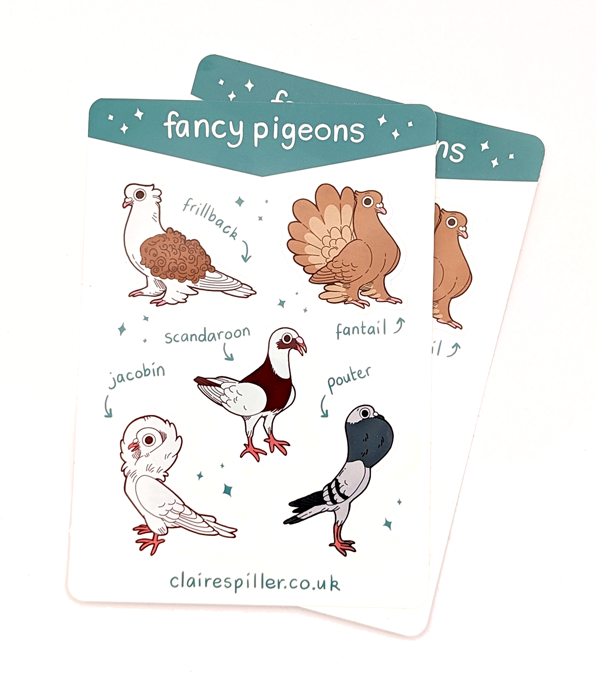 Fancy Pigeons Sticker Sheet