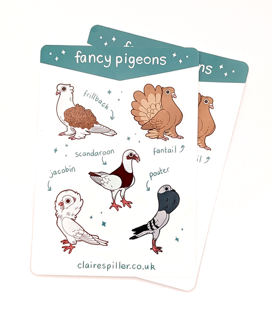 Fancy Pigeons Sticker Sheet