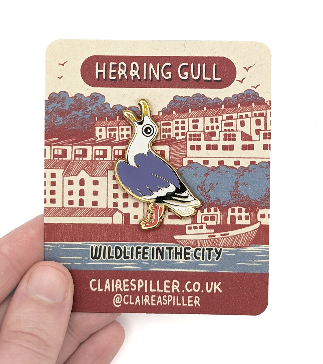 Herring Gull Enamel Pin