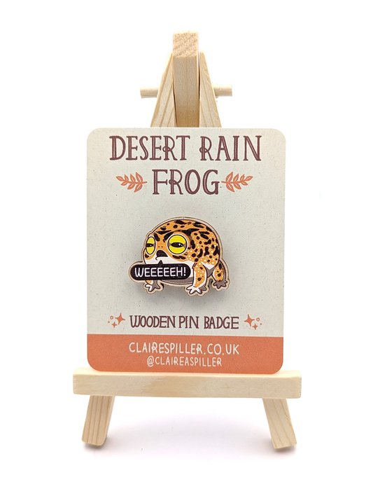 Desert Rain Frog Wooden Pin