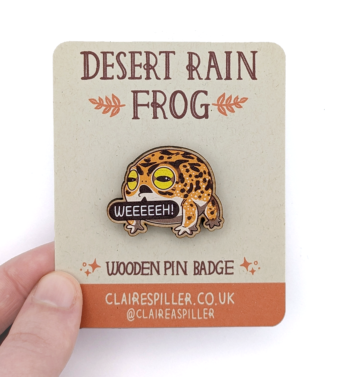 Desert Rain Frog Wooden Pin